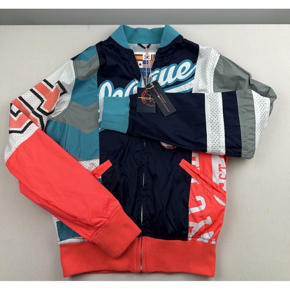 Smoke Rise Innovative Technology Small Neon Windbreaker 90s Retro Mesh‎ NEW